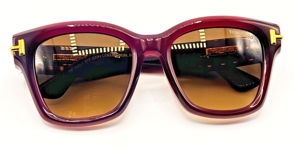 Tom Ford Accessories - Tom Ford Sunglasses Icon TF1329 81F Violet Butterfly Brown Gradient Lens 55mm